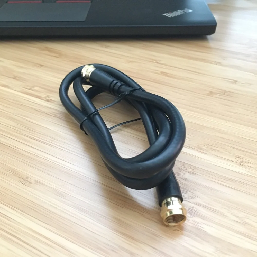 FREE Coaxial Cable Black Gold Plated Connectors